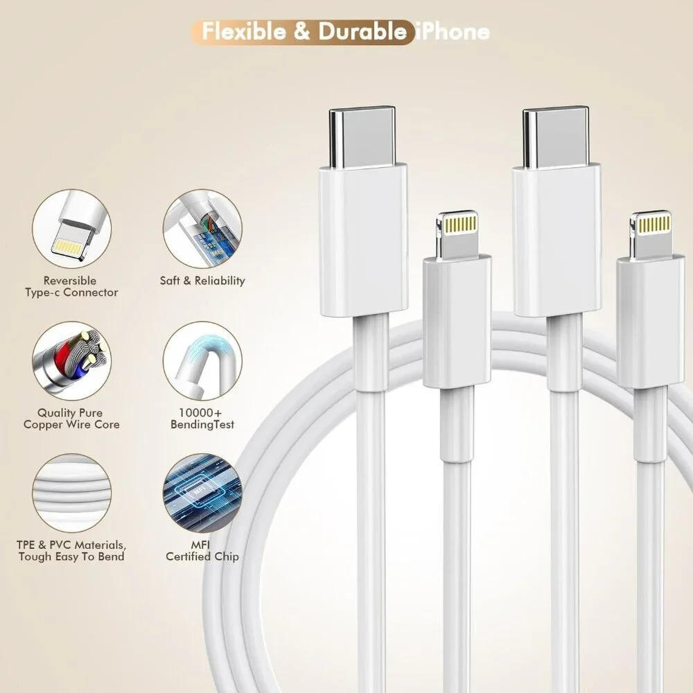 Apple MFi Certified]10FT Fast iPhone Charger,Extra Long Apple Charger Fast Charg